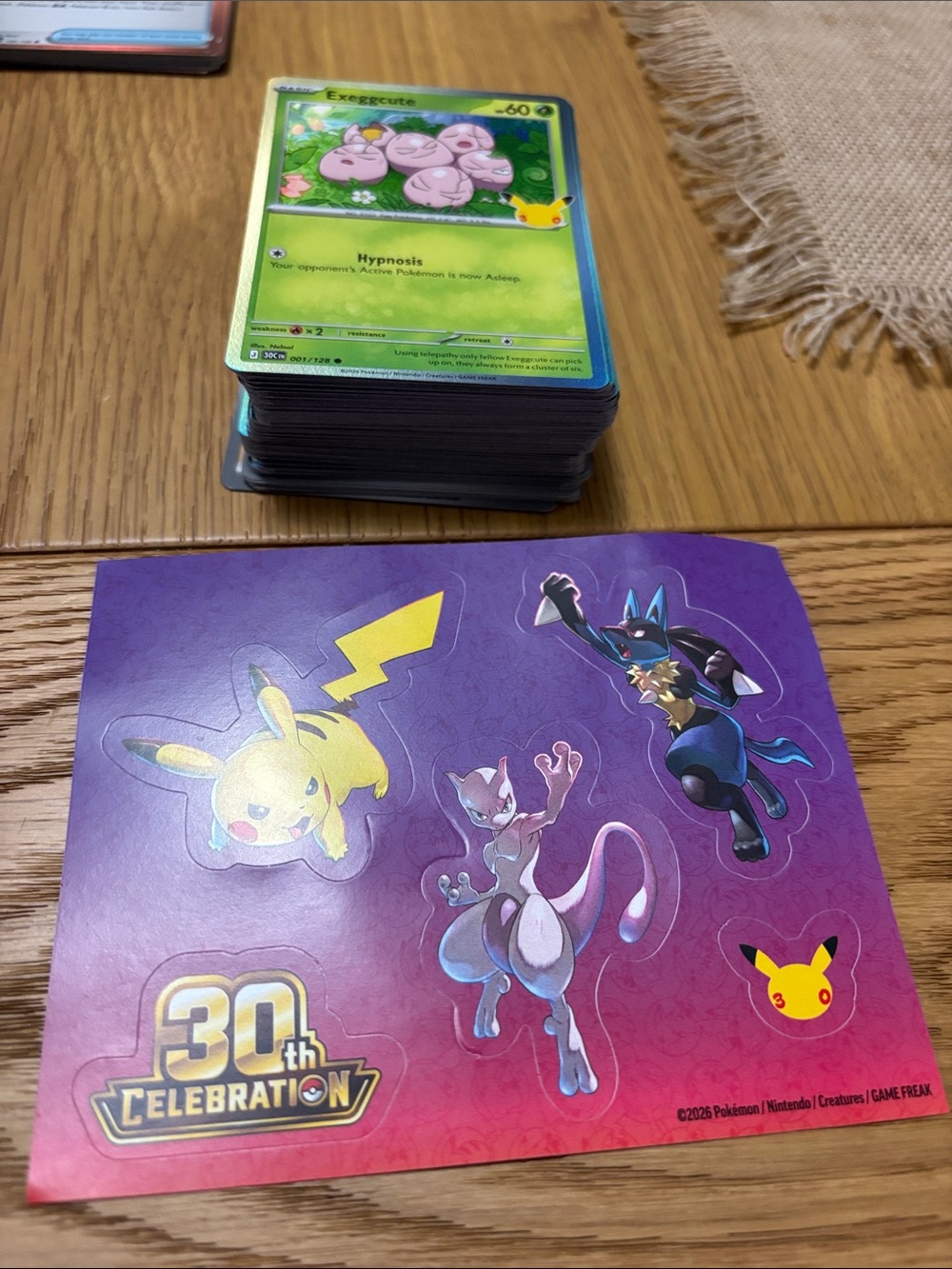 Pokemon 30th Celebration Base Set Complete (No Pikachus, EX or above)